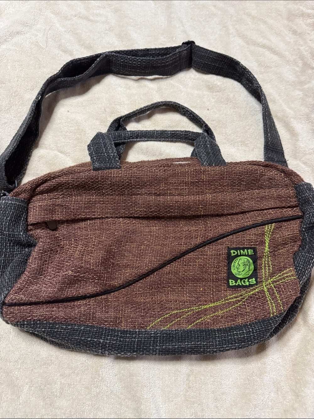 Brown & Black Crossbody Messenger
